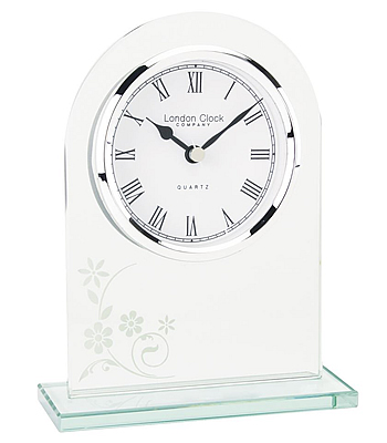 Arch Top Glass Mantel Clock by London Clock